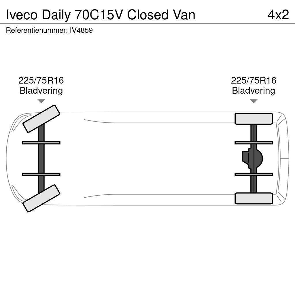 Iveco Daily 70C15V Closed Van Lette lastebiler