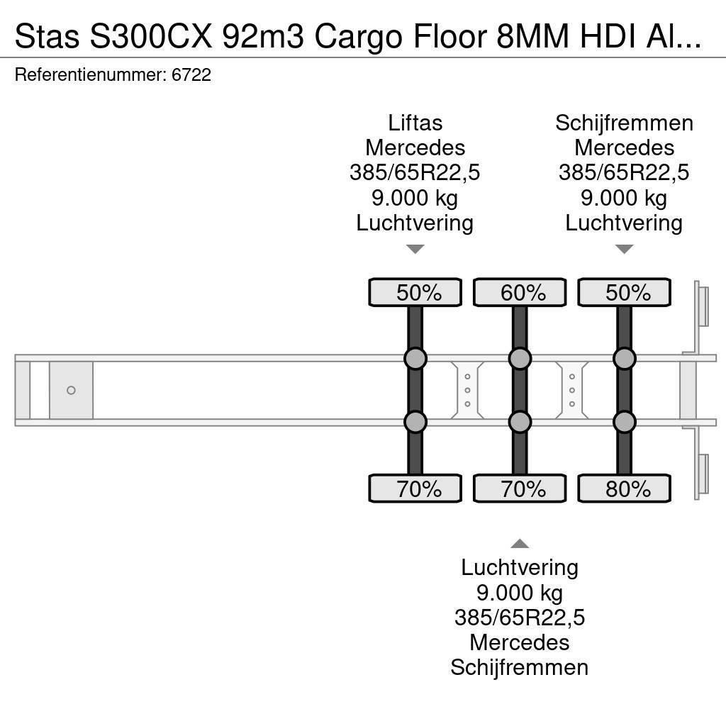 Stas S300CX 92m3 Cargo Floor 8MM HDI Alcoa's Liftachse Walking floor - semi