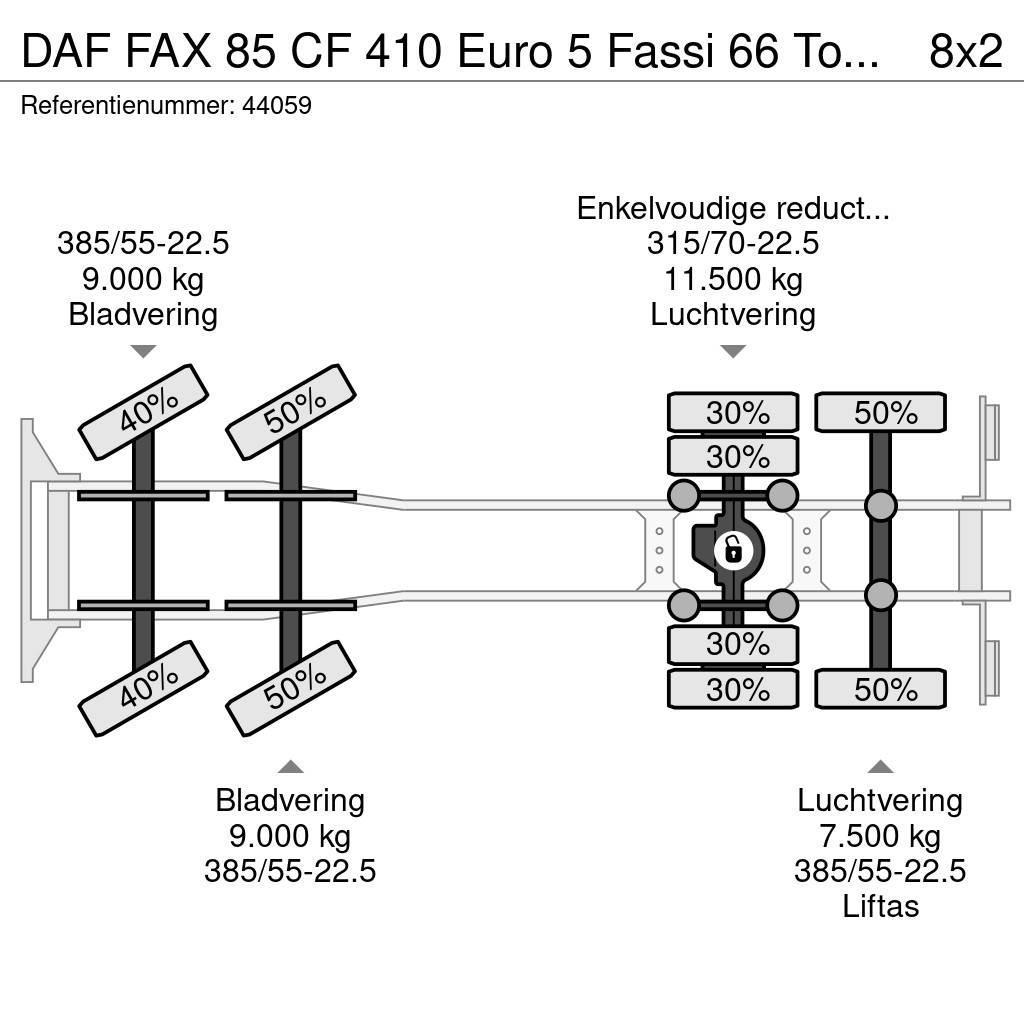 DAF FAX 85 CF 410 Euro 5 Fassi 66 Tonmeter laadkraan Allterreng kraner