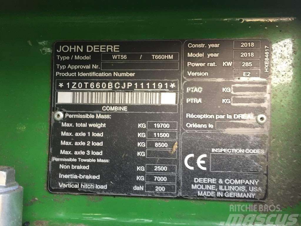 John Deere T 660 Skurtreskere