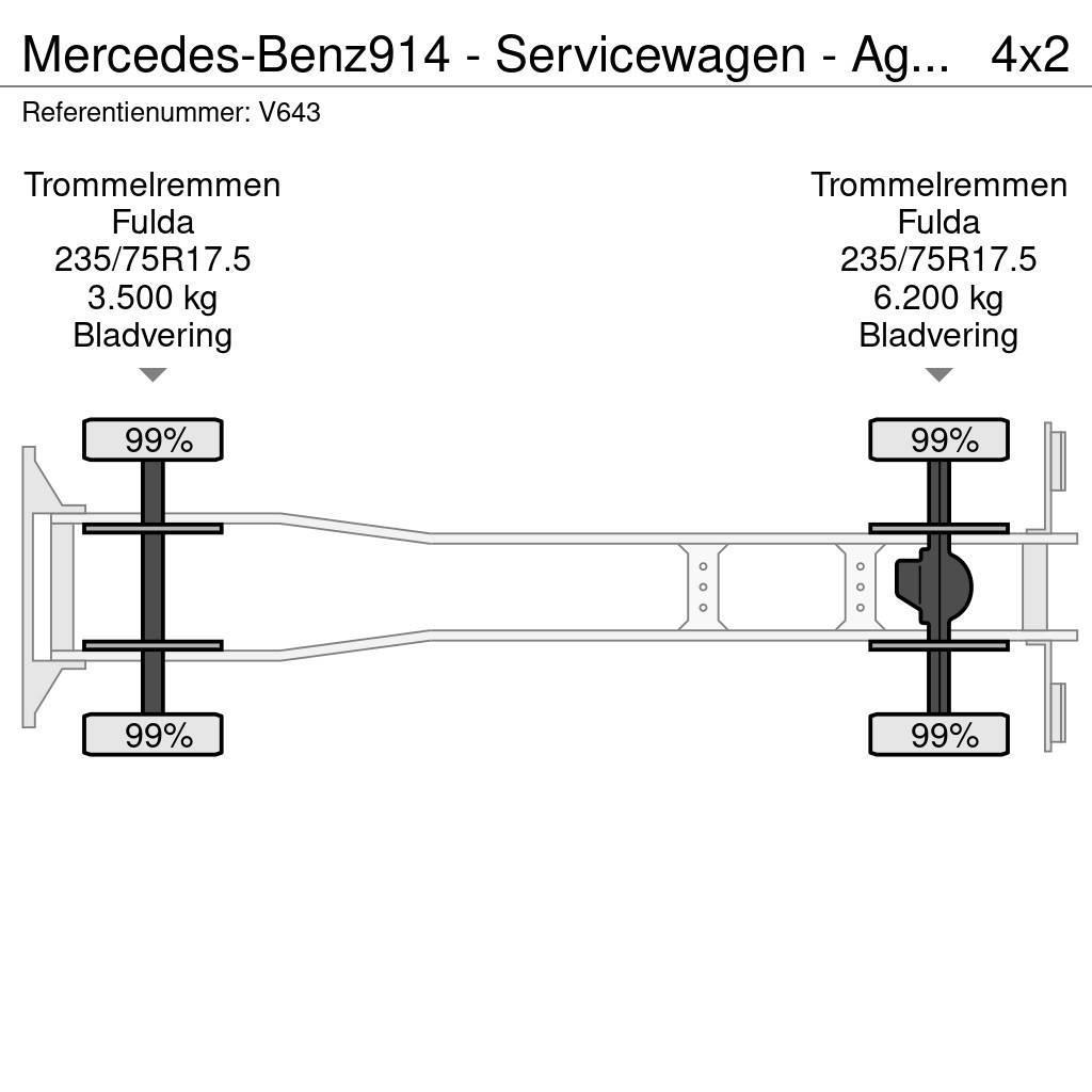 Mercedes-Benz 914 - Servicewagen - Agregaat 440 uur - 31.565km - Brannbil
