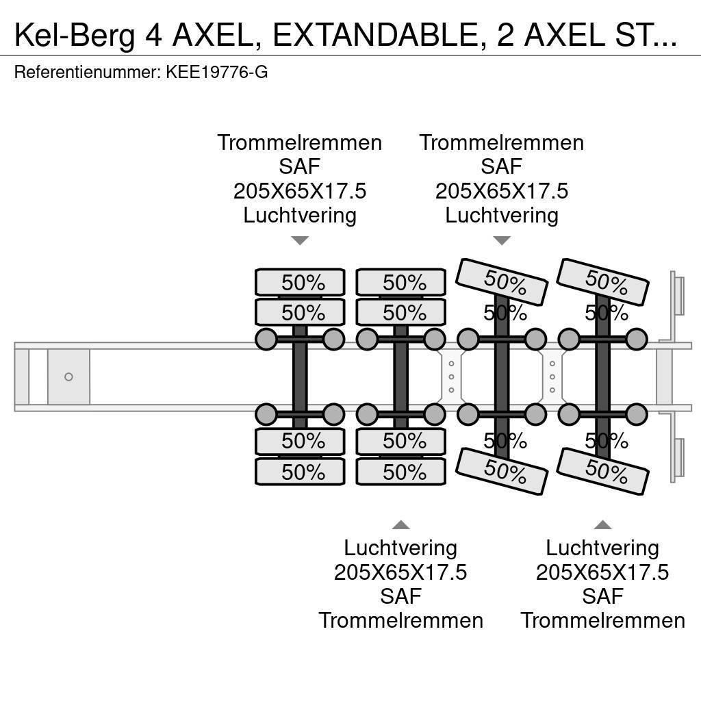 Kel-Berg 4 AXEL, EXTANDABLE, 2 AXEL STEERING Brønnhenger semi