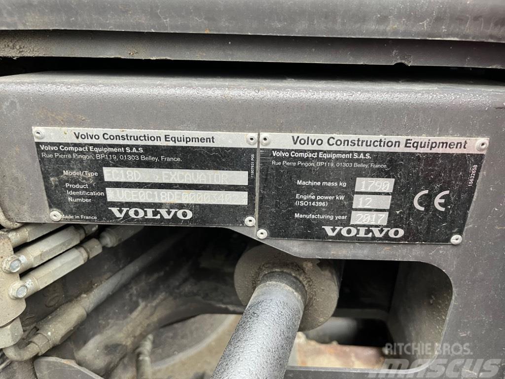 Volvo ECR 18 D Minigravere <7t