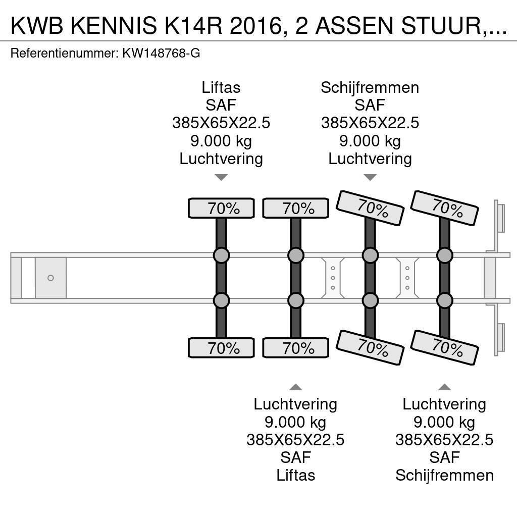  Kwb KENNIS K14R 2016, 2 ASSEN STUUR, 2 LIFT, SAF D Planhengere semi