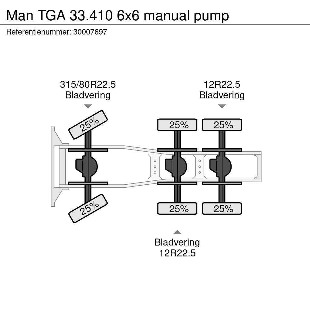 MAN TGA 33.410 6x6 manual pump Trekkvogner