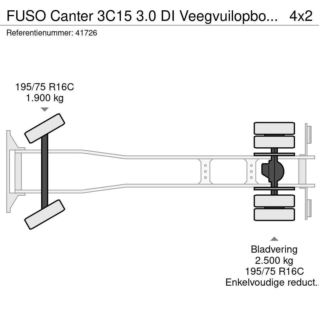 Fuso Canter 3C15 3.0 DI Veegvuilopbouw met belading Renovasjonsbil
