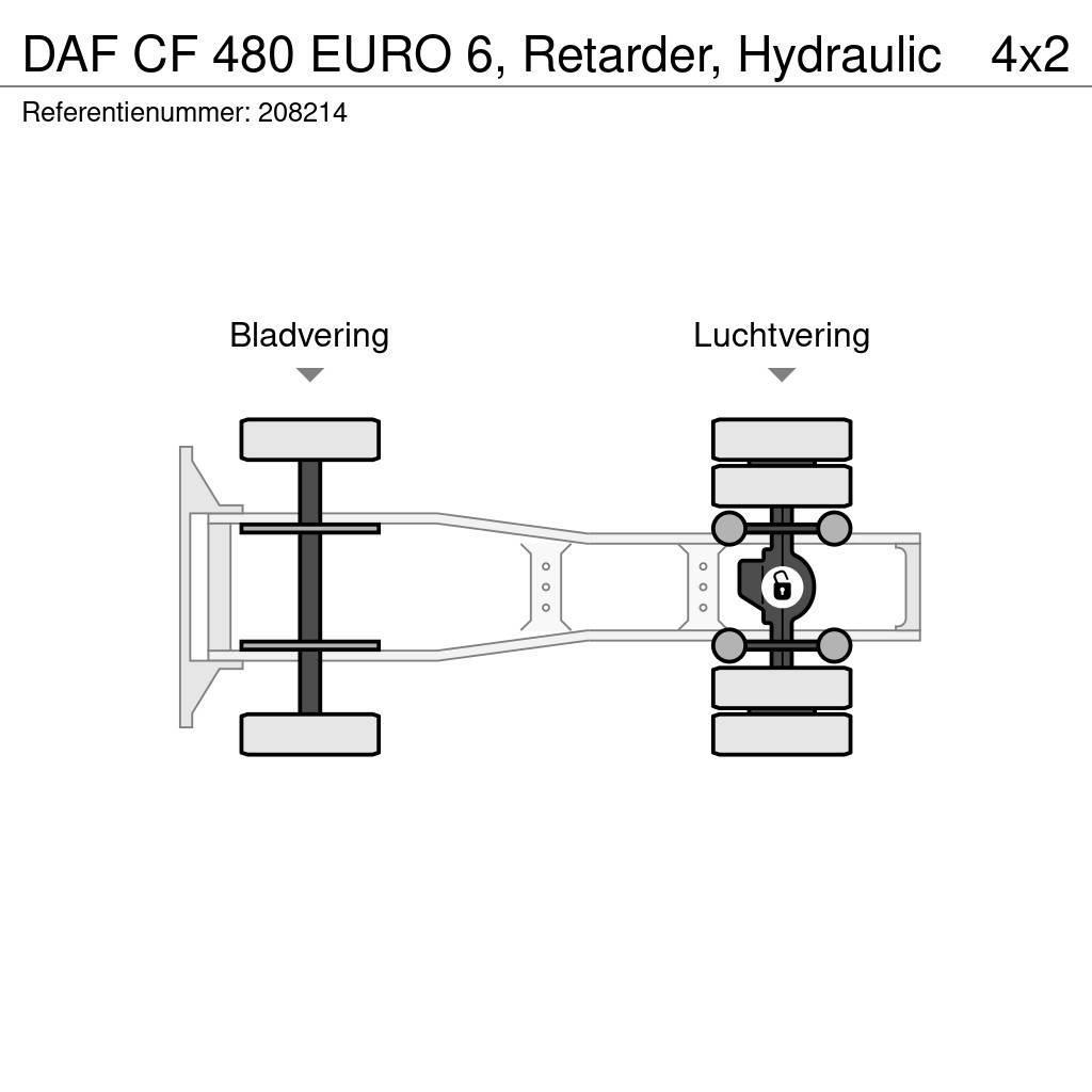 DAF CF 480 EURO 6, Retarder, Hydraulic Trekkvogner