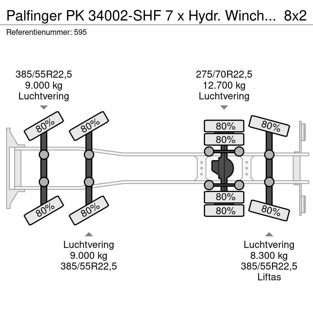 Palfinger PK 34002-SHF  7 x Hydr.  Winch  Scania R580 8x2  E Allterreng kraner