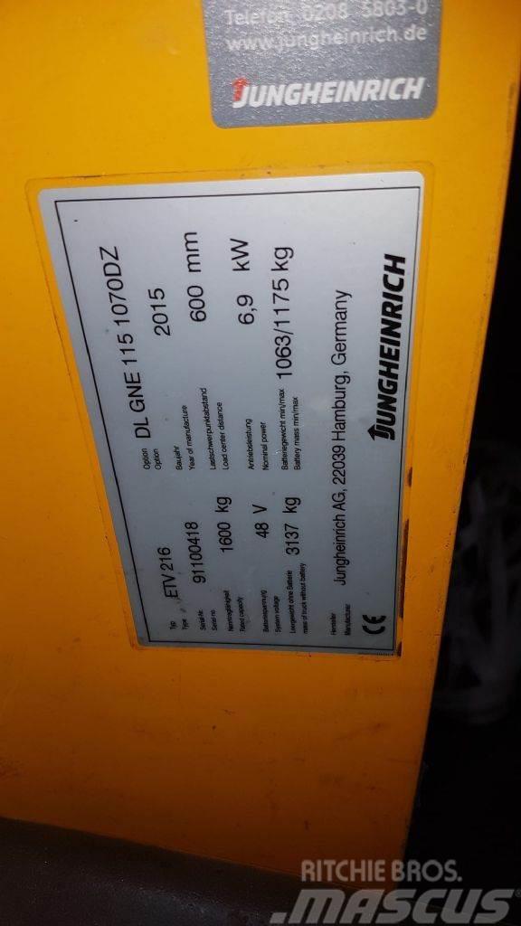 Jungheinrich ETV 216 10700 mm HH Skyvemasttruck