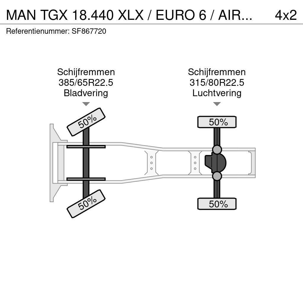 MAN TGX 18.440 XLX / EURO 6 / AIRCO / PTO Trekkvogner