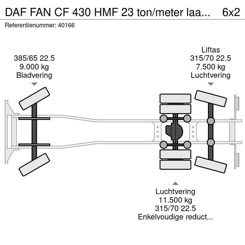 DAF FAN CF 430 HMF 23 ton/meter laadkraan + Welvaarts Krokbil