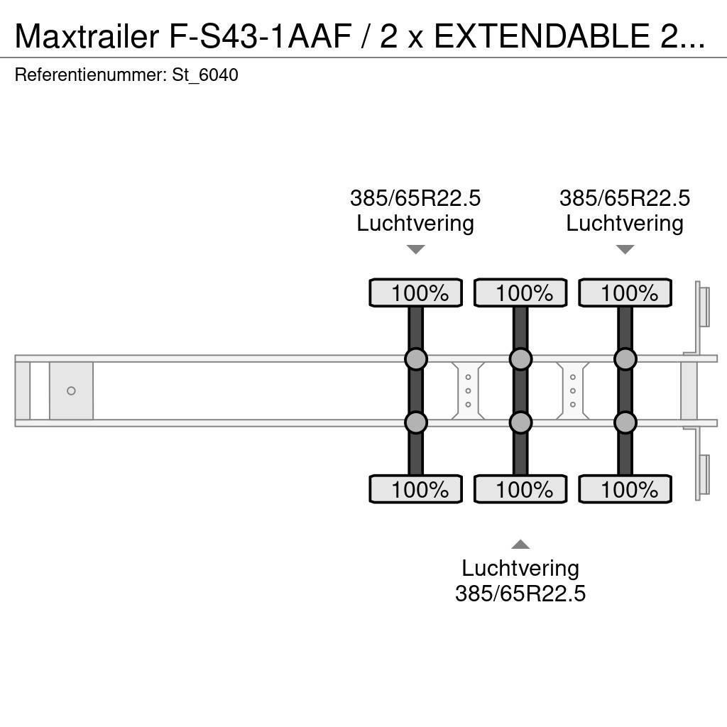 MAX Trailer F-S43-1AAF / 2 x EXTENDABLE 29.3 mtr / TE KOOP - T Andre semitrailere