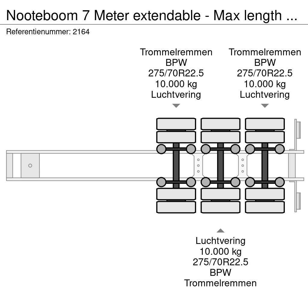 Nooteboom 7 Meter extendable - Max length 20 meter Planhengere semi