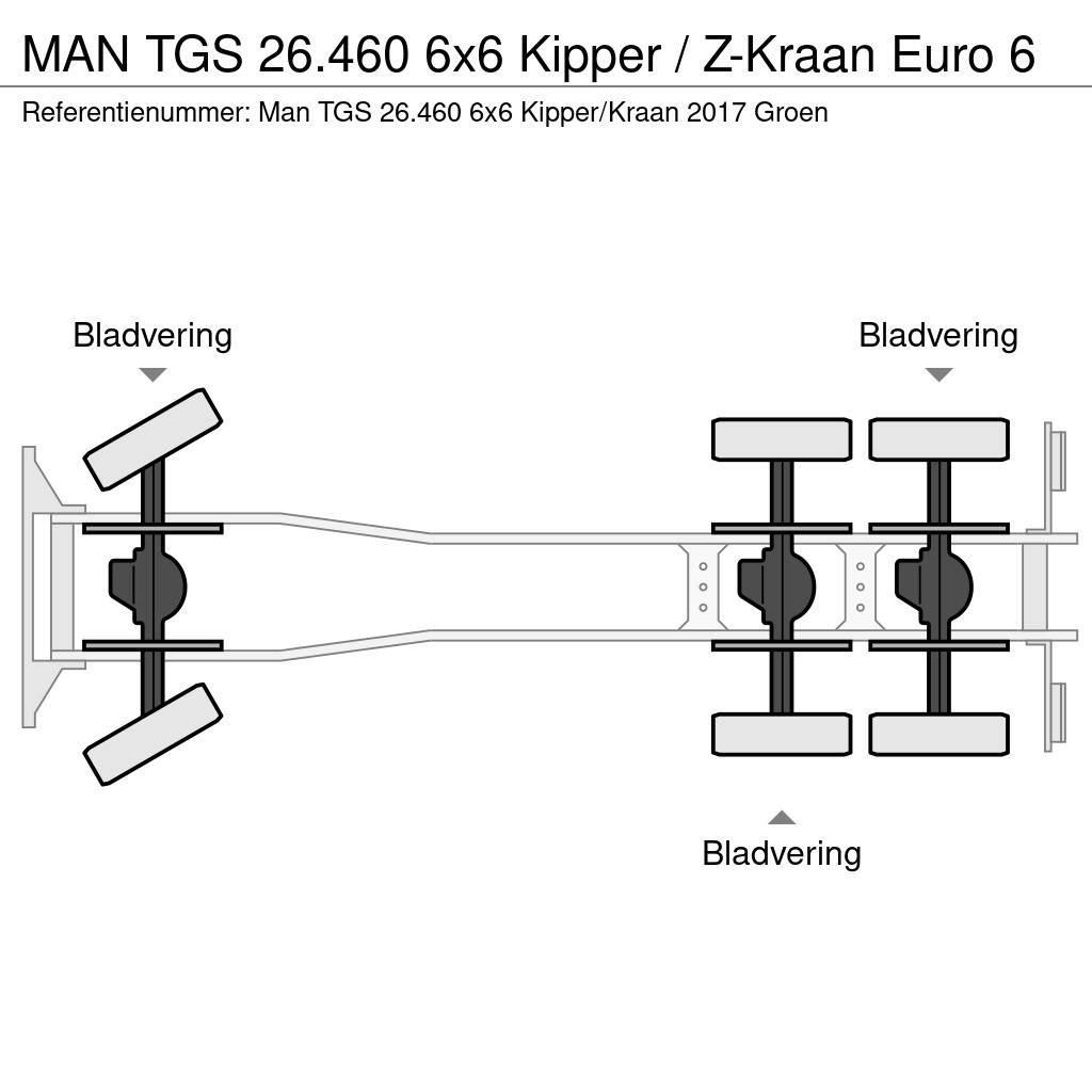 MAN TGS 26.460 6x6 Kipper / Z-Kraan Euro 6 Tippbil