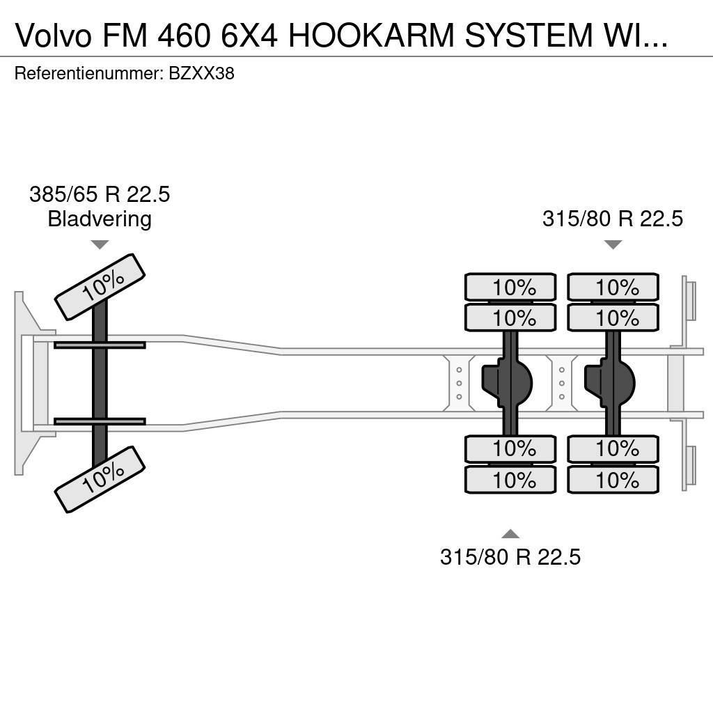 Volvo FM 460 6X4 HOOKARM SYSTEM WITH HMF 2420 K3 CRANE 5 Allterreng kraner