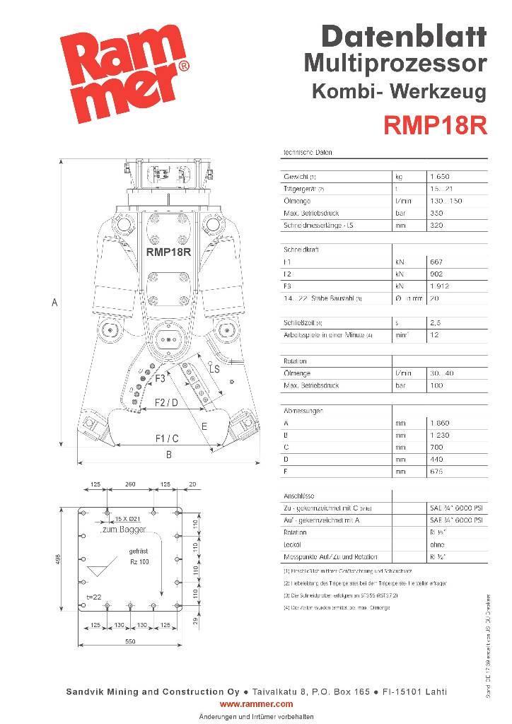 Rammer RMP18R Asfaltskjærer