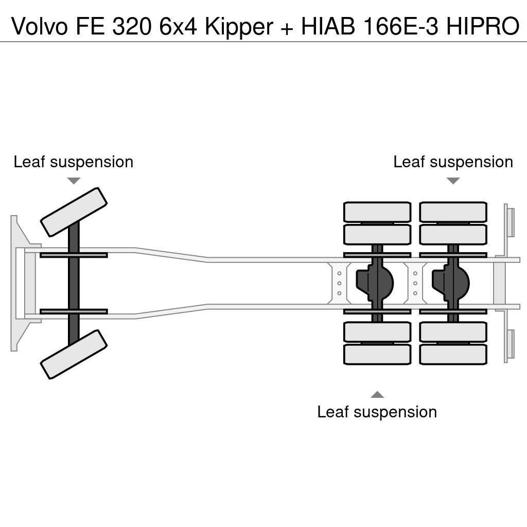 Volvo FE 320 6x4 Kipper + HIAB 166E-3 HIPRO Tippbil