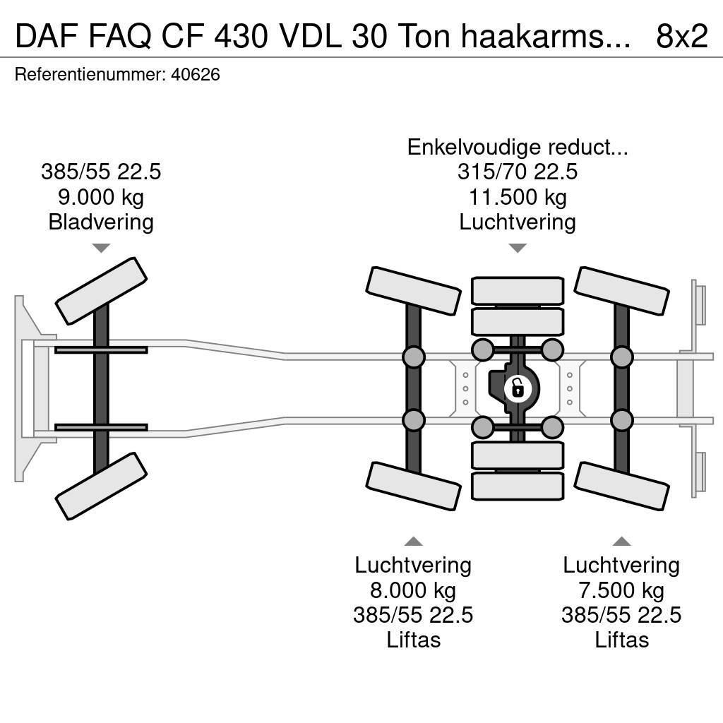 DAF FAQ CF 430 VDL 30 Ton haakarmsysteem Just 73.197 k Krokbil