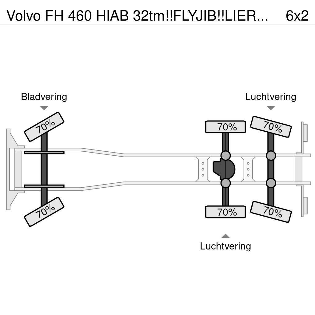 Volvo FH 460 HIAB 32tm!!FLYJIB!!LIER/WINSCH/WINDE!!EURO6 Allterreng kraner