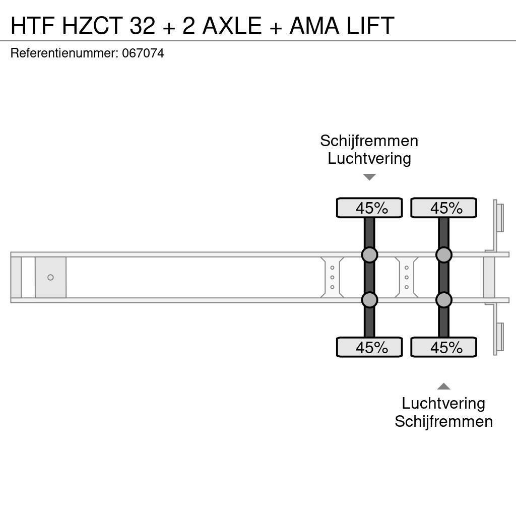 HTF HZCT 32 + 2 AXLE + AMA LIFT Lettisolert skaptrailer