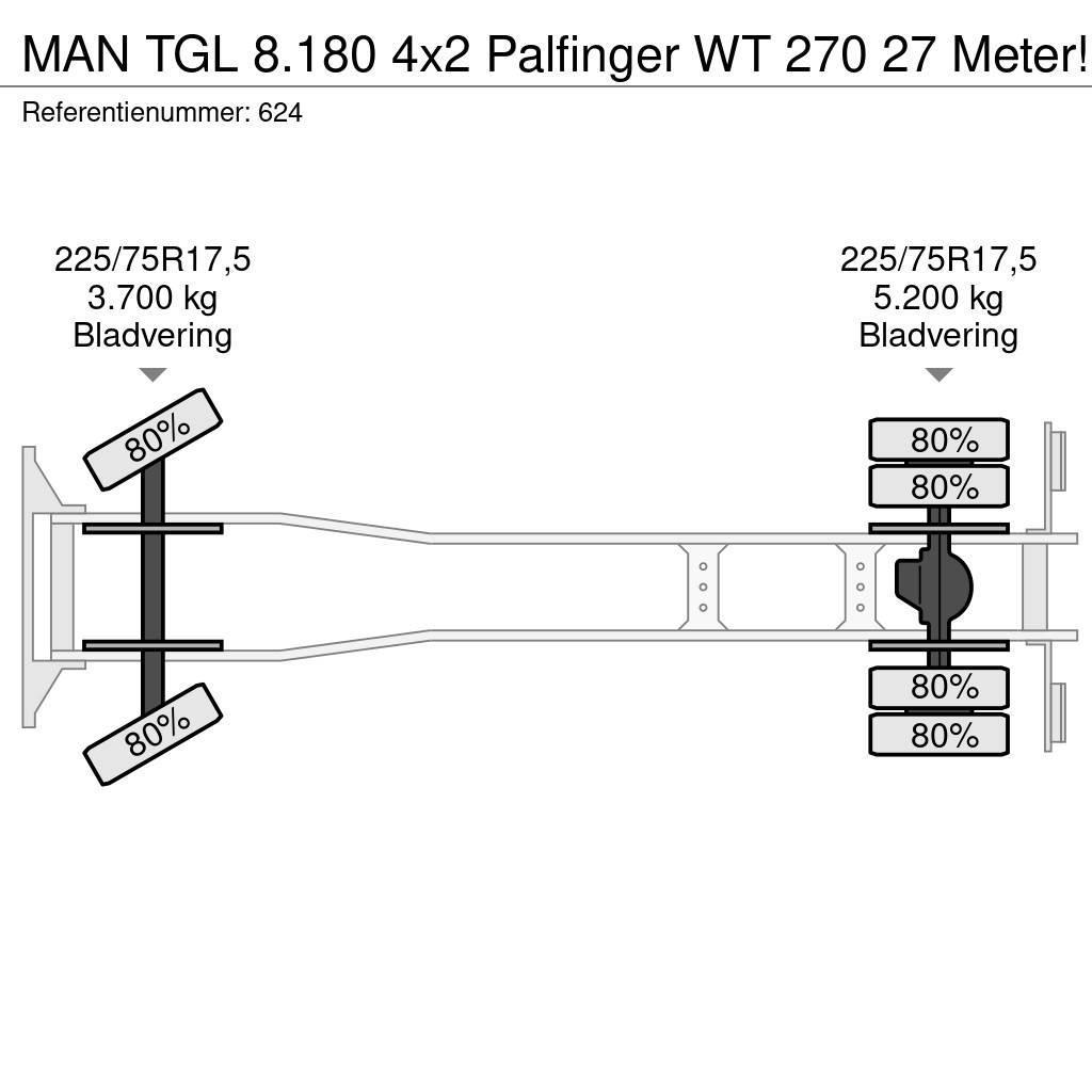 MAN TGL 8.180 4x2 Palfinger WT 270 27 Meter! Bilmontert lift
