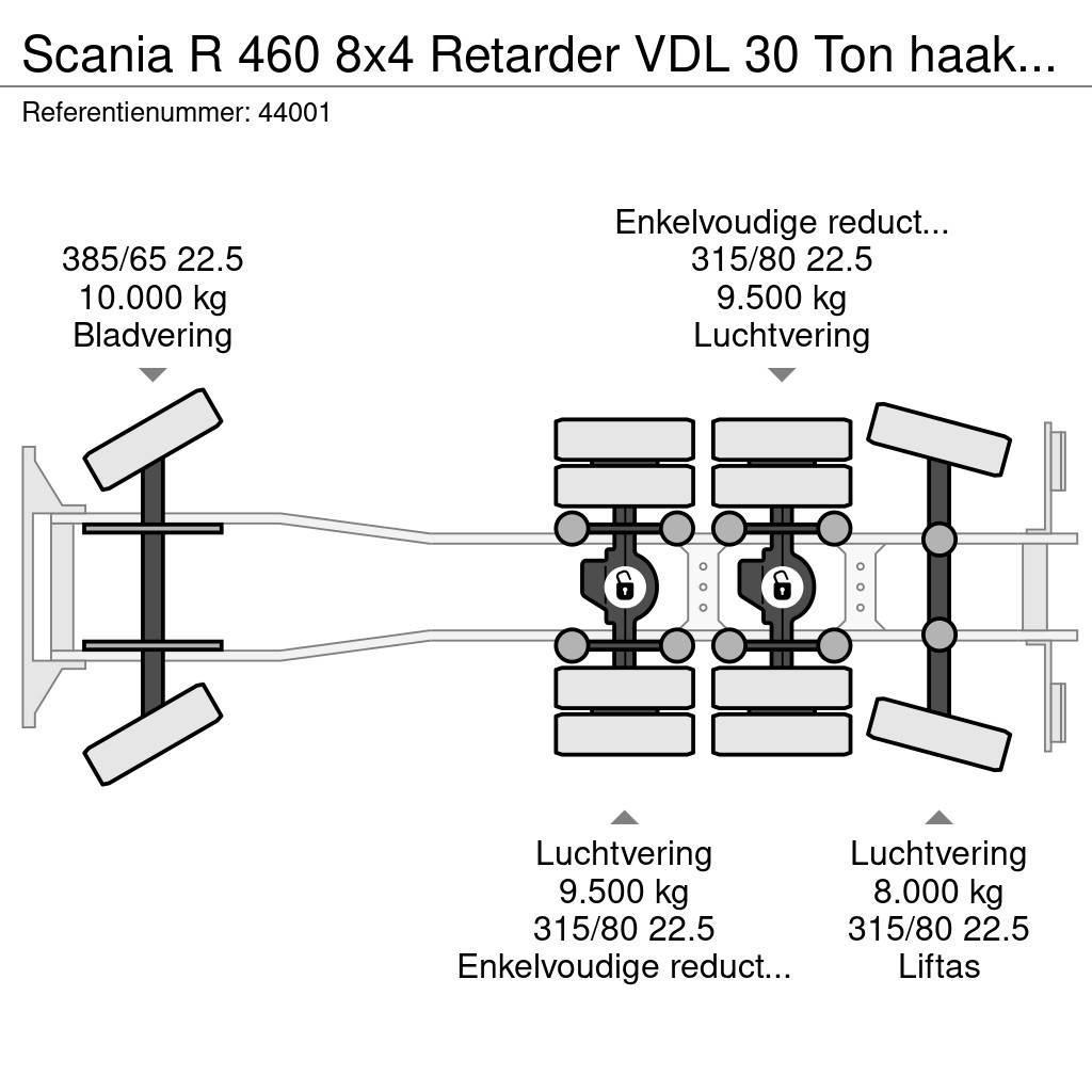 Scania R 460 8x4 Retarder VDL 30 Ton haakarmsysteem NEW A Krokbil
