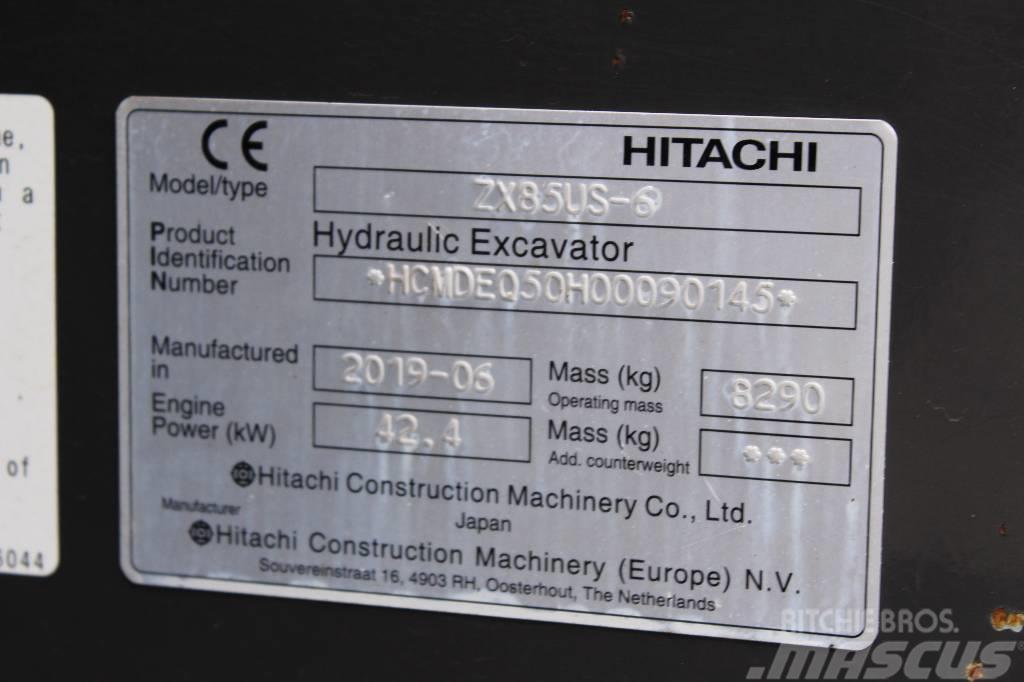 Hitachi ZX 85 US-6 / Uusi Engcon, Rasvari, Huollettu! Midigravere 7 - 12t