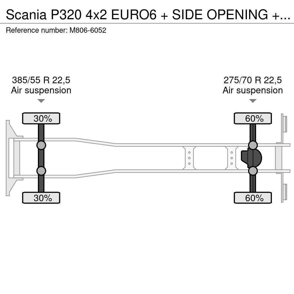 Scania P320 4x2 EURO6 + SIDE OPENING + LIFT Skapbiler