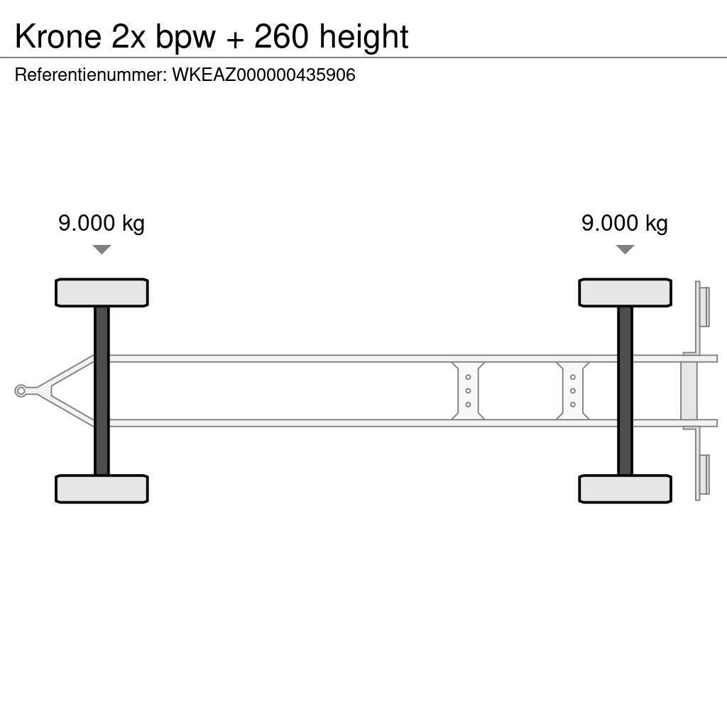 Krone 2x bpw + 260 height Kapell trailer/semi