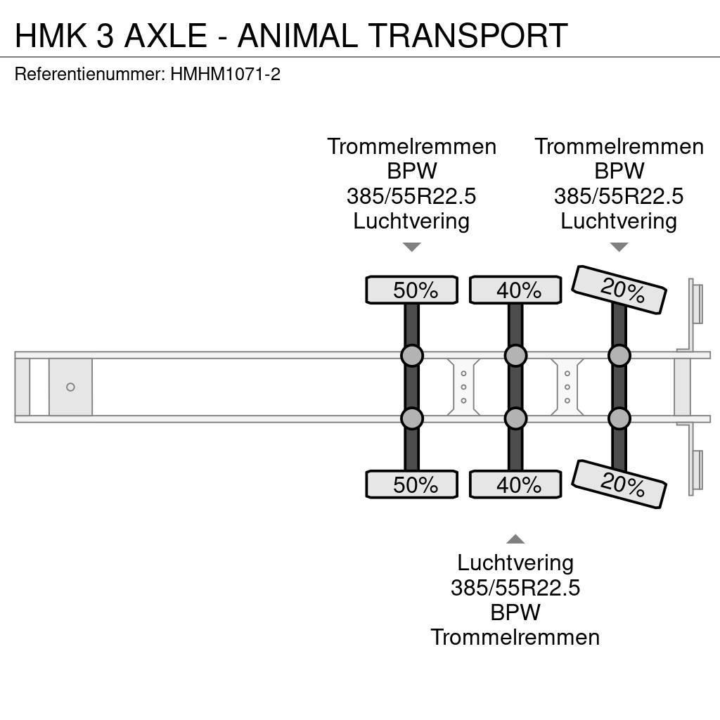  HMK 3 AXLE - ANIMAL TRANSPORT Dyretransport semi-trailer