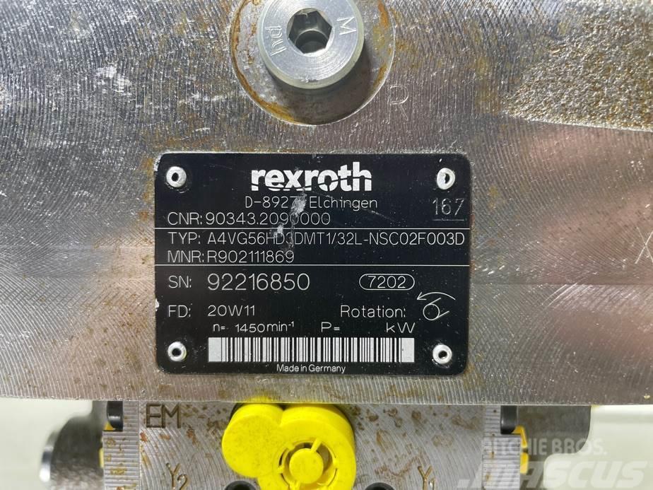 Rexroth A4VG56HD3DMT1/32L-R902111869-Drive pump/Fahrpumpe Hydraulikk