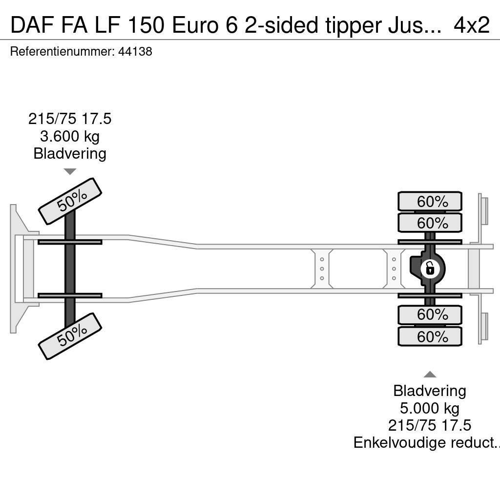 DAF FA LF 150 Euro 6 2-sided tipper Just 94.317 km! Tippbil