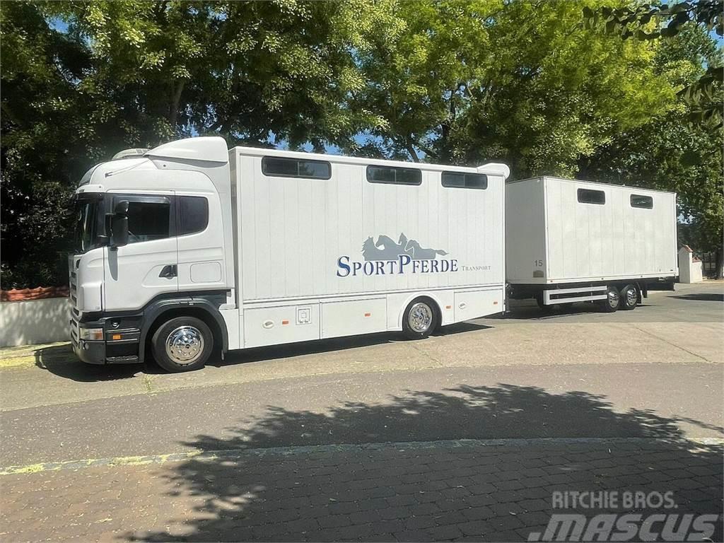 SCANIA R310 mit Spier Hänger 15 Pferde Dyretransport
