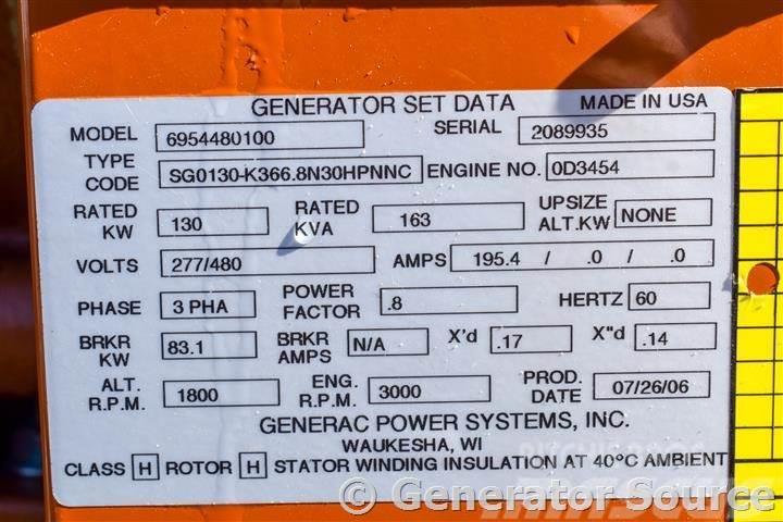 Generac 130 kW - JUST ARRIVED Andre Generatorer