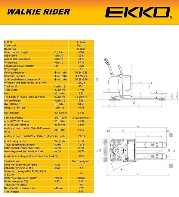 Ekko EP30A Ledetrucker