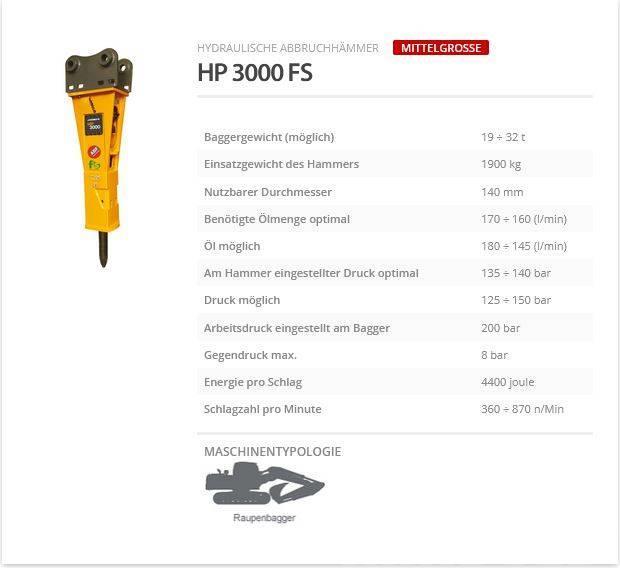 Indeco HP 3000 FS Hydrauliske hammere