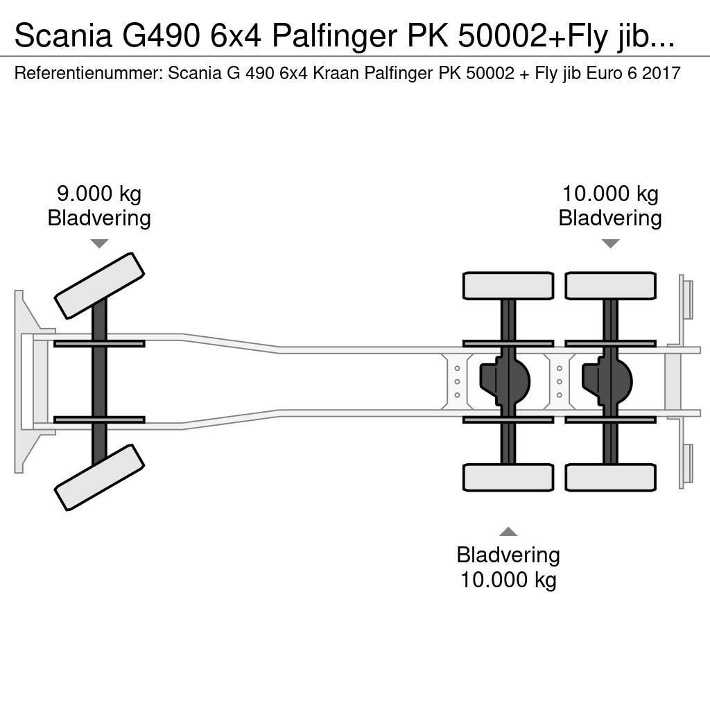 Scania G490 6x4 Palfinger PK 50002+Fly jib RETARDER Euro Allterreng kraner