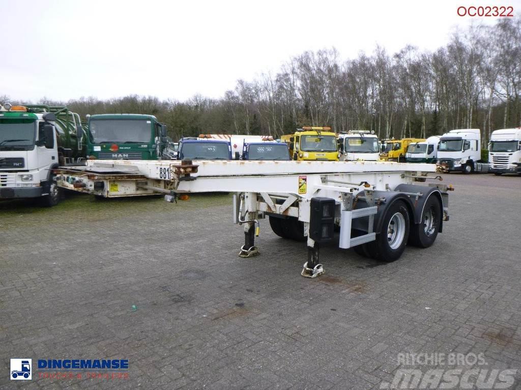 Robuste Kaiser 2-axle container chassis 20 ft + tipping Tippsemi