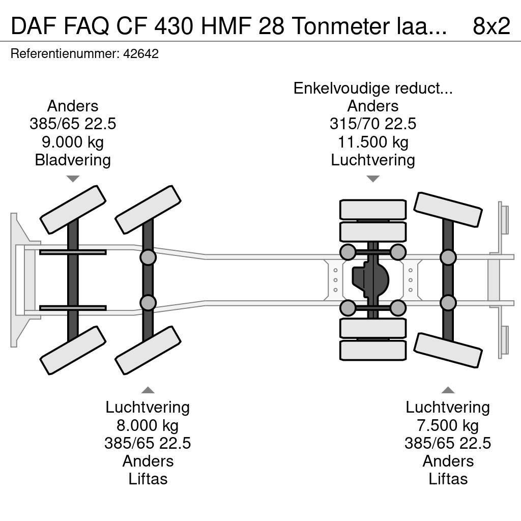 DAF FAQ CF 430 HMF 28 Tonmeter laadkraan Krokbil