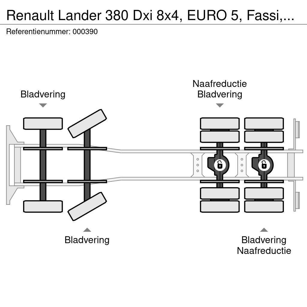 Renault Lander 380 Dxi 8x4, EURO 5, Fassi, Remote, Steel S Planbiler