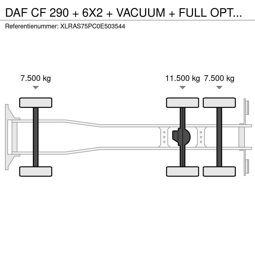 DAF CF 290 + 6X2 + VACUUM + FULL OPTION + EURO 2 Slamsugere