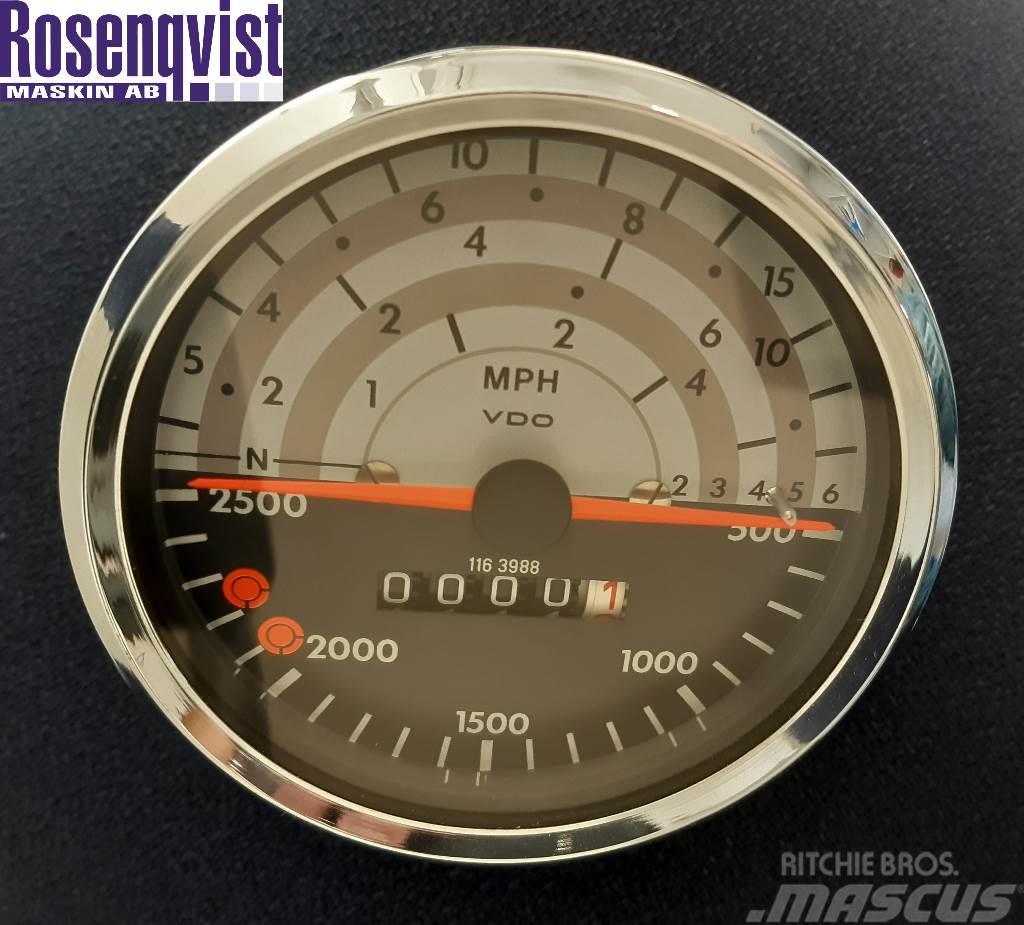 Deutz-Fahr VDO Tachometer mph 01163988, 129.035/034/035 Lys - Elektronikk
