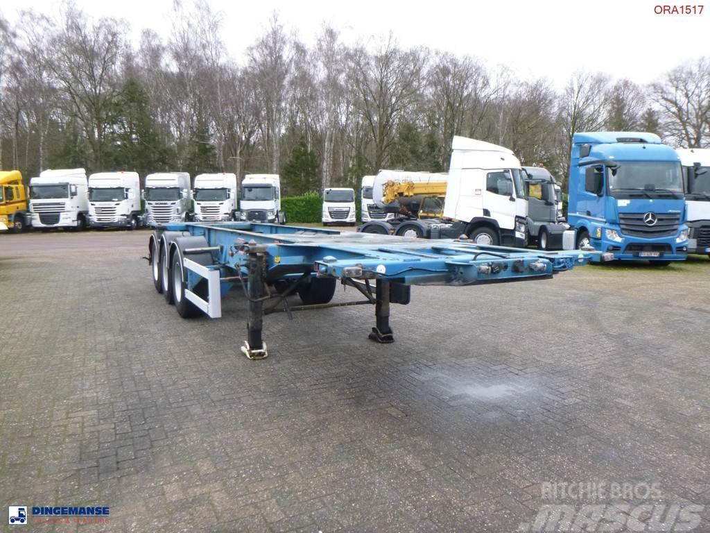 Fruehauf 3-axle container chassis 20, 30 ft Containerchassis Semitrailere