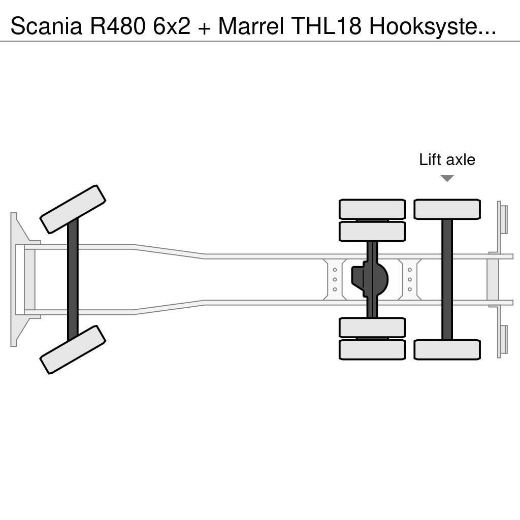 Scania R480 6x2 + Marrel THL18 Hooksystem (euro 5) Krokbil
