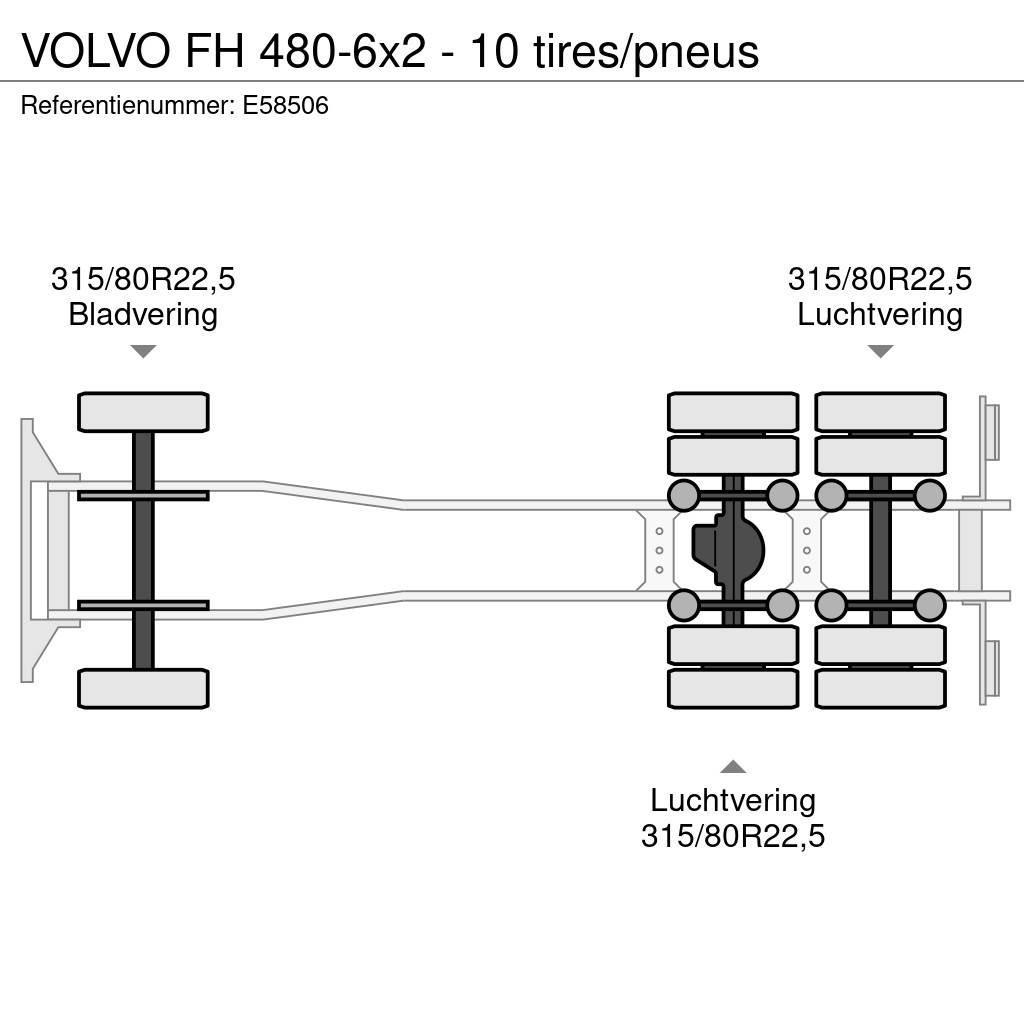 Volvo FH 480-6x2 - 10 tires/pneus Containerbil