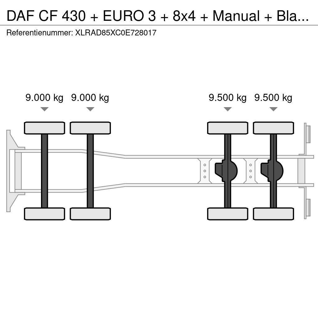 DAF CF 430 + EURO 3 + 8x4 + Manual + Blad Blad Chassis