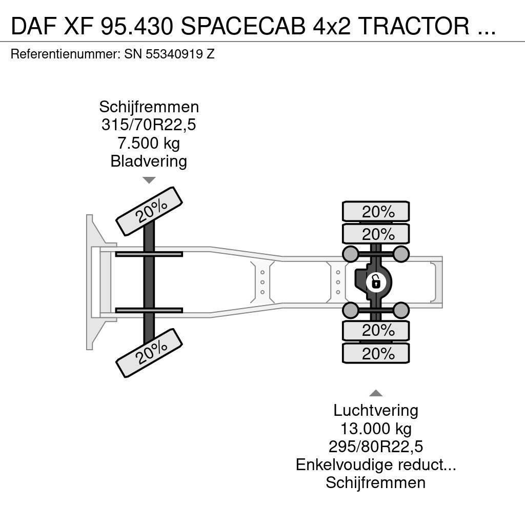 DAF XF 95.430 SPACECAB 4x2 TRACTOR UNIT (EURO 3 / ZF16 Trekkvogner