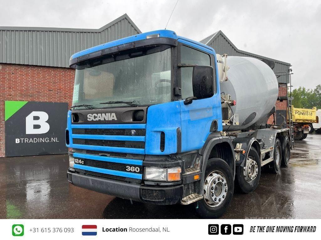 Scania P124-360 8x4 Concrete mixer 9m3 - Full steel - Big Betongbiler