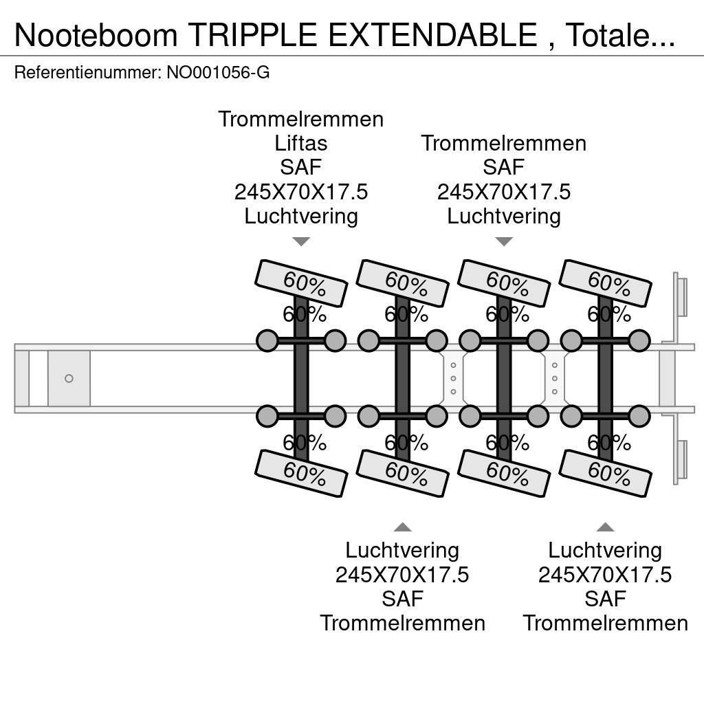 Nooteboom TRIPPLE EXTENDABLE , Totale 47,95 M 4 AXEL STEERIN Brønnhenger semi