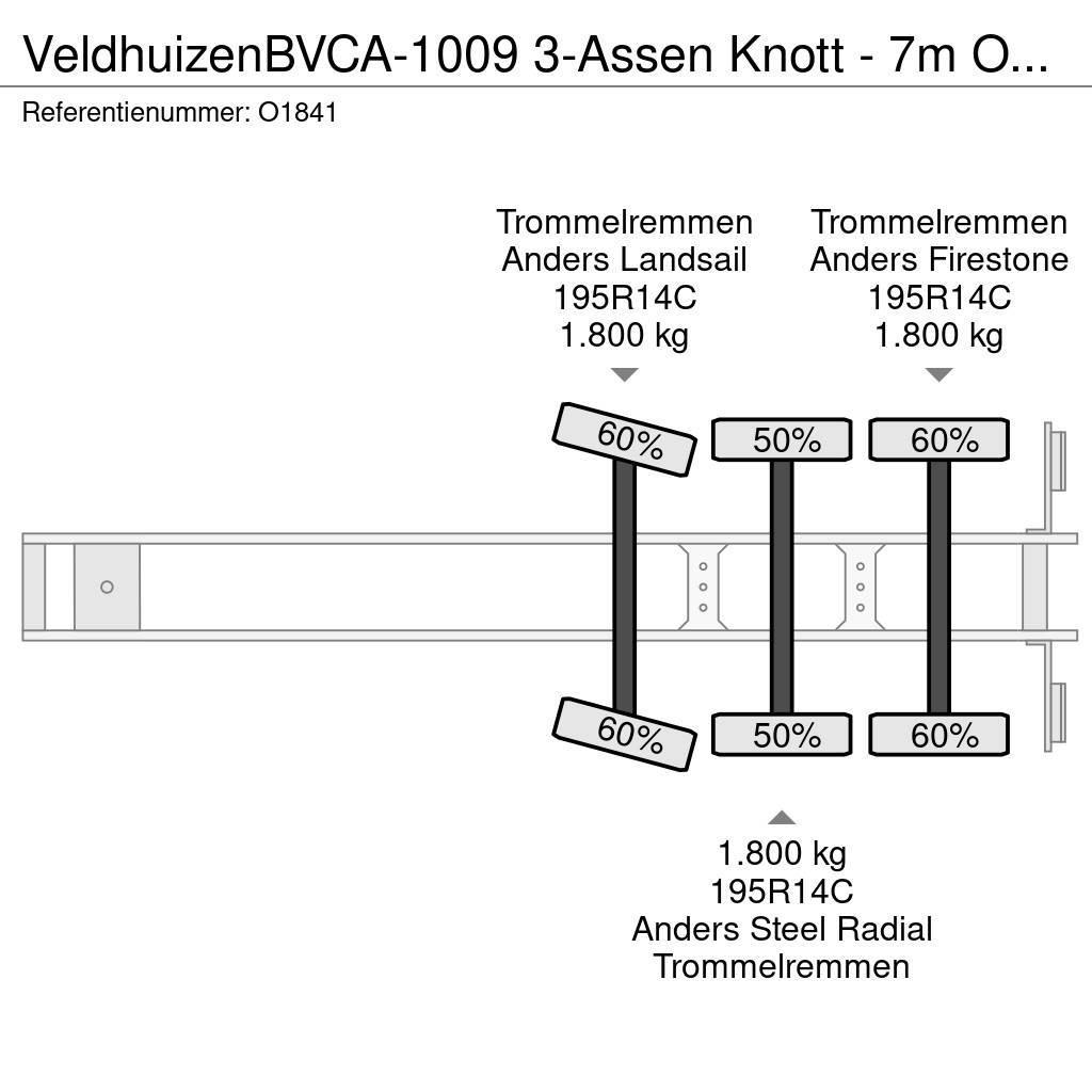 Veldhuizen BVCA-1009 3-Assen Knott - 7m Open Laadbak - Gegalv Planhengere semi